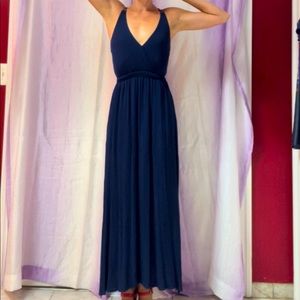 Blue floor length dress